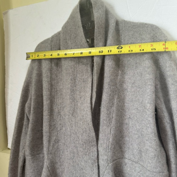 Rino Rossi Vintage New Cashmere Knit Sweater Shawl Collar Ribbed Flare Peplum XL - Picture 14 of 16